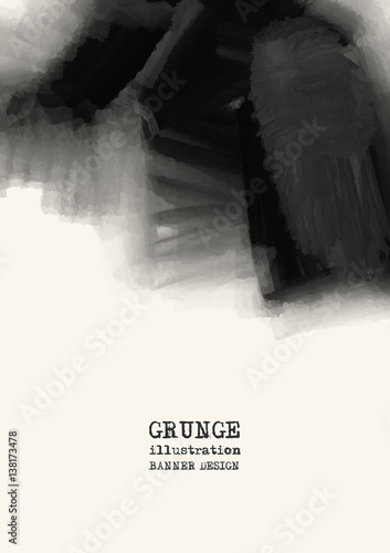 Abstract inkblot background.