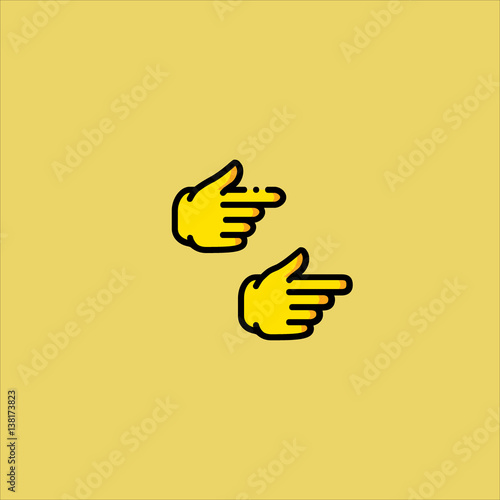 pointing icon flat design
