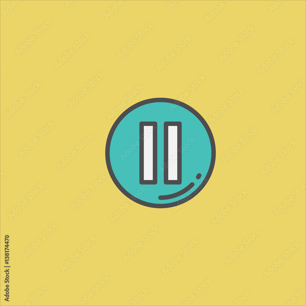 pause icon flat design pause icon flat design