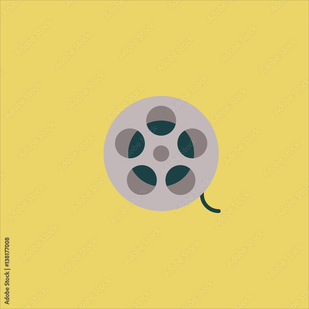 film reel icon flat design