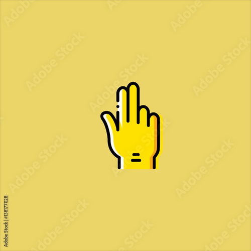 fingers icon flat design