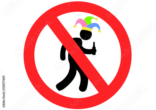 Schild Karnevalist verboten