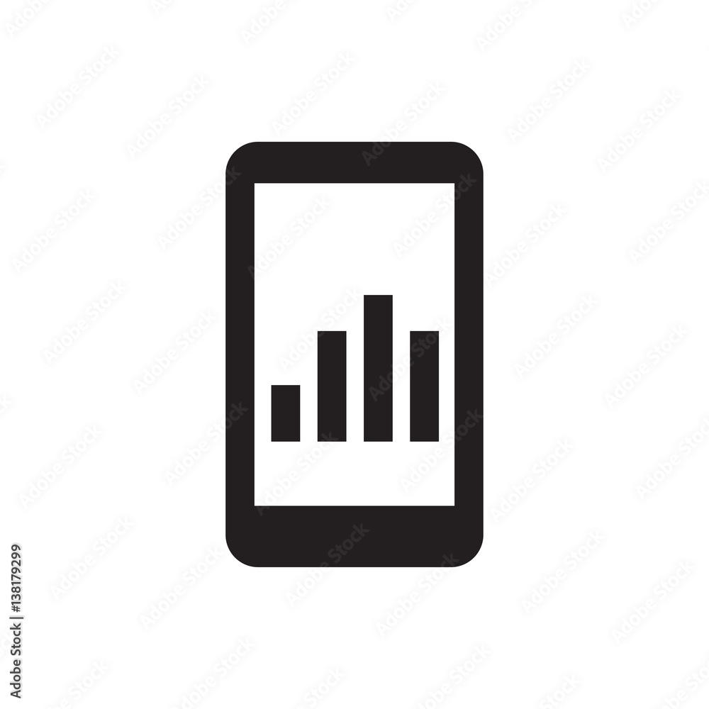 graph on display icon illustration