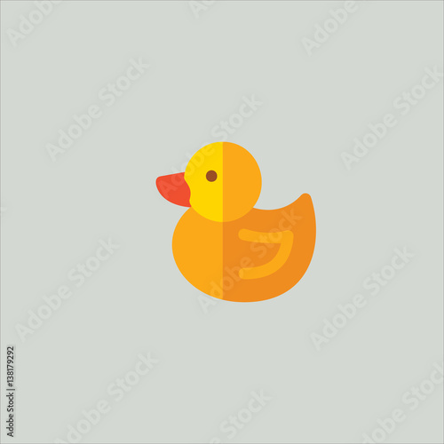 duck icon flat design