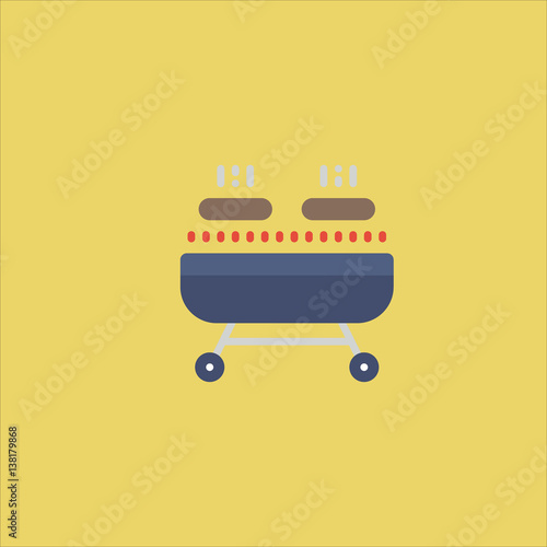 gril icon flat design