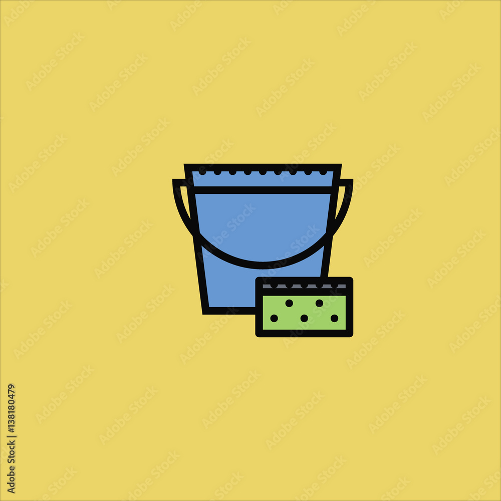 bucket icon flat design bucket icon flat design