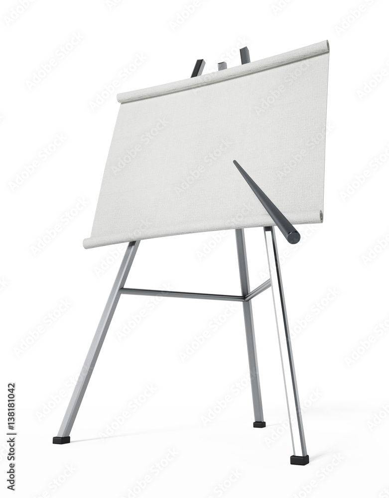 Presentation board and pointer isolated on white background. 3D illustration Presentation board and pointer isolated on white background. 3D illustration