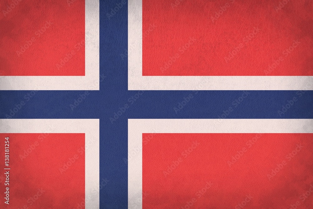 Naklejka premium Vintage Norway flag texture
