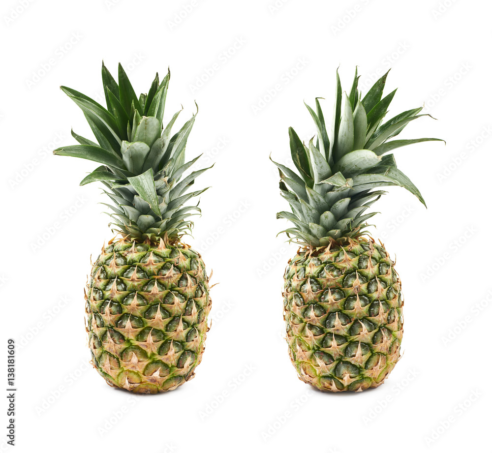 Ripe pineapple fruit isolated