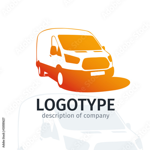 Car repair or delivery service label. Vector logo design template. Concept for automobile repair service, spare parts store.