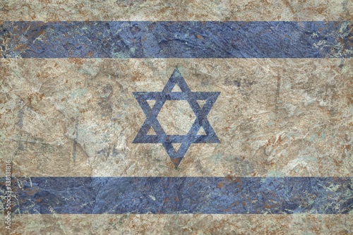 Grunge Israel flag texture