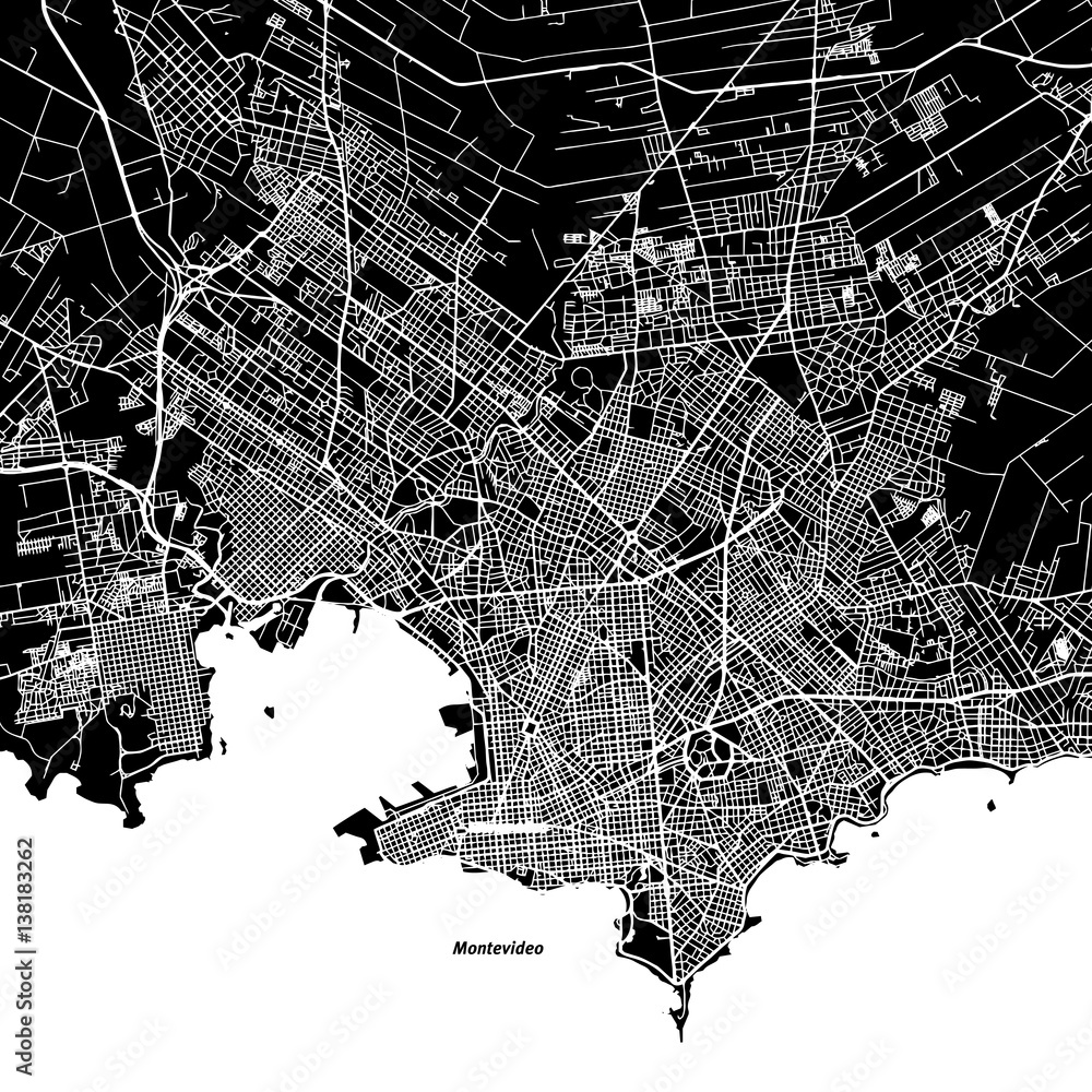 Montevideo One Color Map