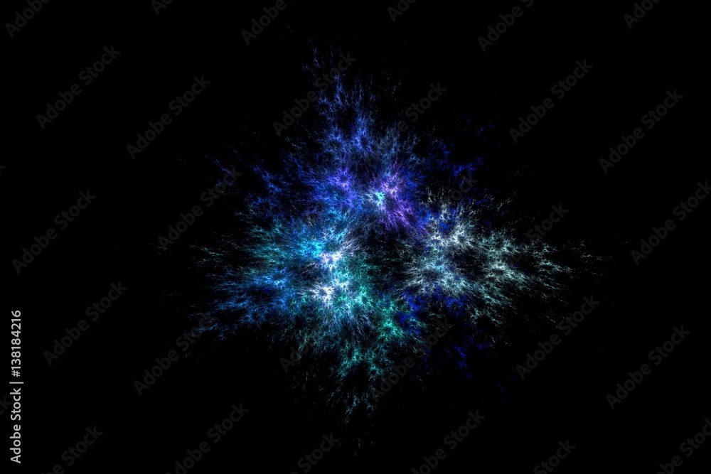Fototapeta premium 3D rendering abstract fractal light background