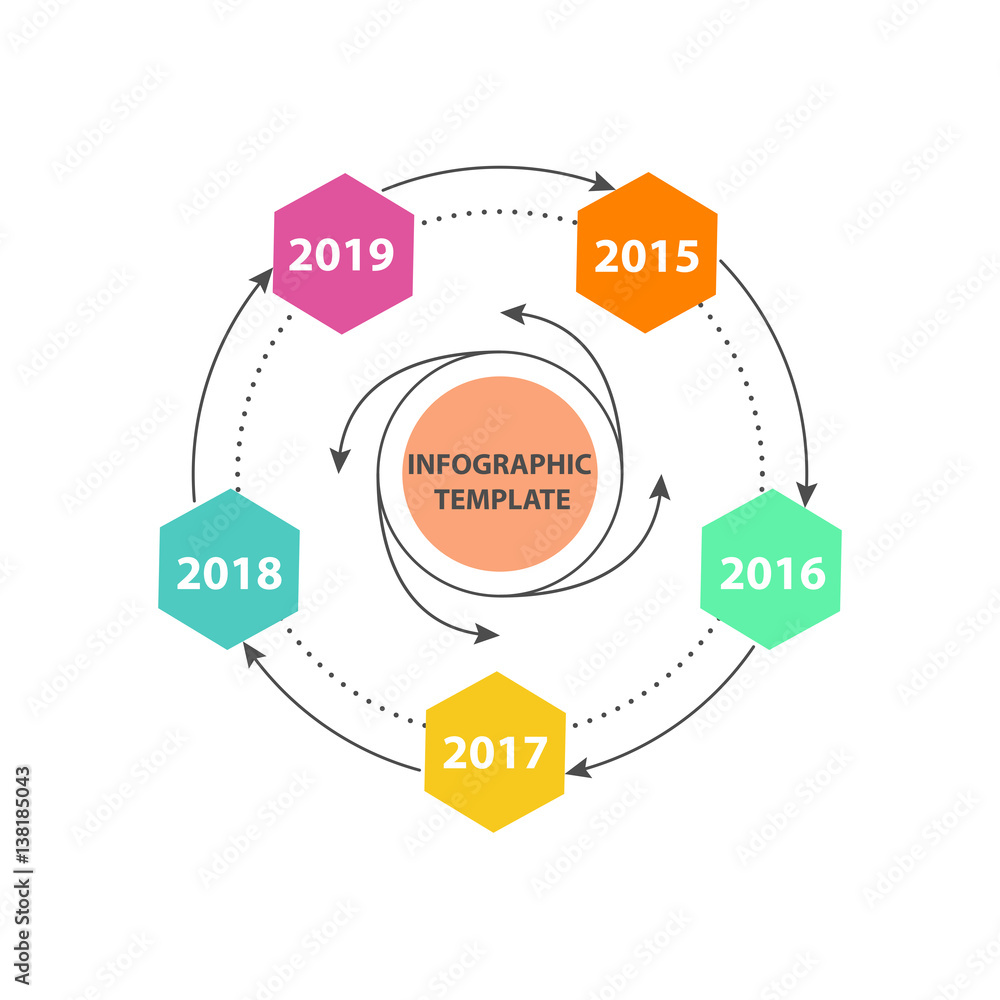 Infographic template. Years perspective timeline diagram. Vector EPS 10 Infographic template. Years perspective timeline diagram. Vector EPS 10
