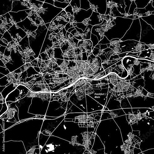 Frankfurt am Main Area Vector Map