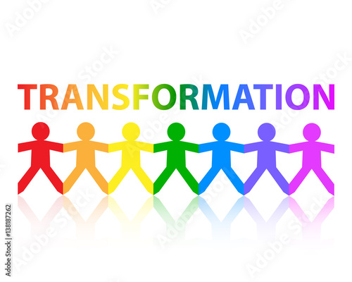 Transformation Paper People Rainbow