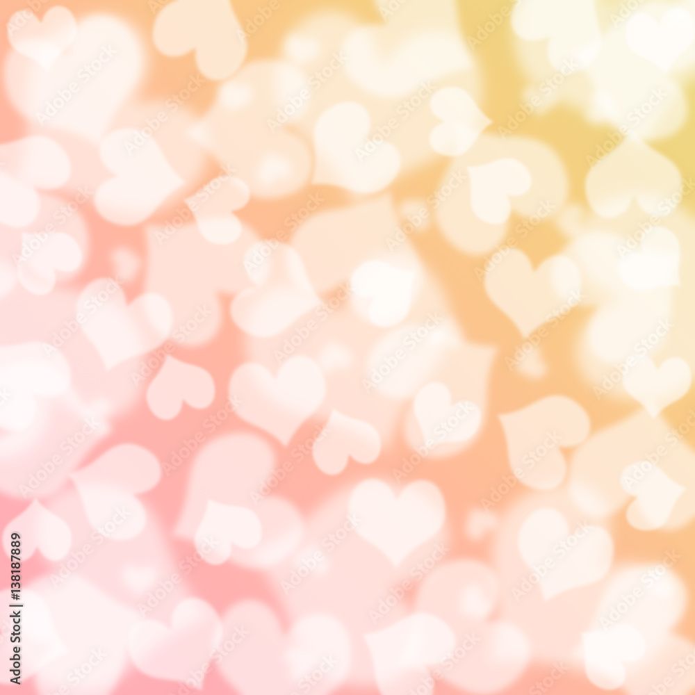 Heart bokeh background, Love concept Heart bokeh background, Love concept