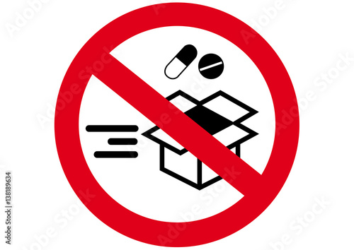 Schild Versand von Medikamenten verboten 