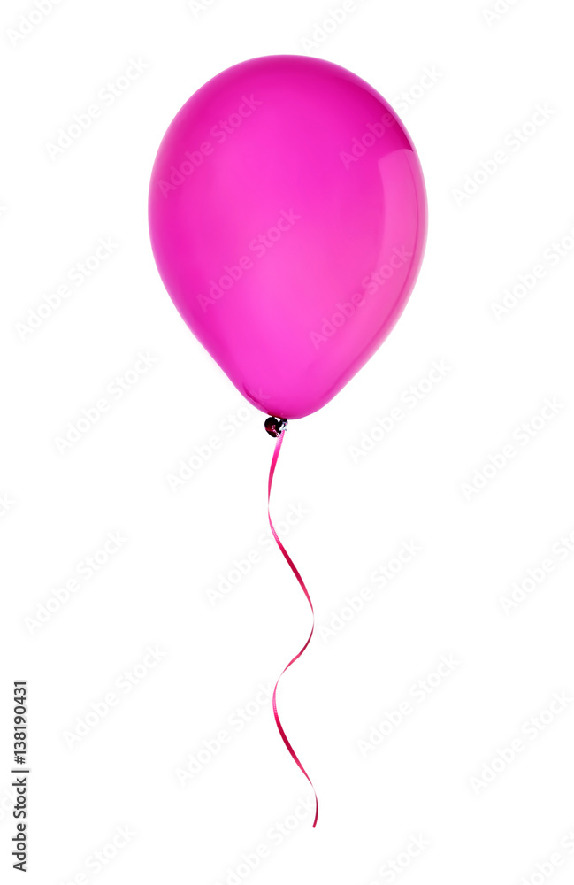 pink happy air flying balloon isolated on white pink happy air flying balloon isolated on white