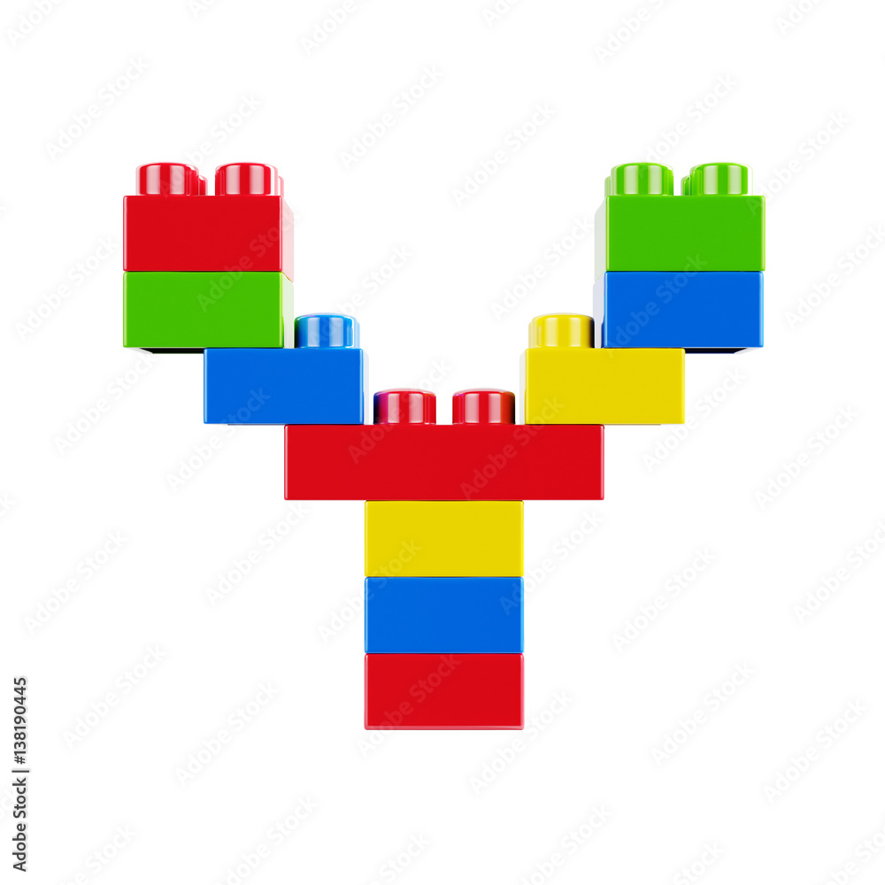Obraz premium Y plastic font alphabet character
