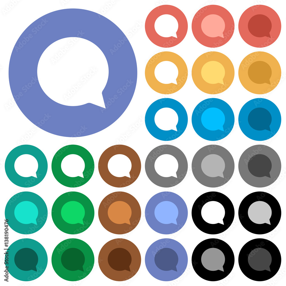 Chat round flat multi colored icons Chat round flat multi colored icons