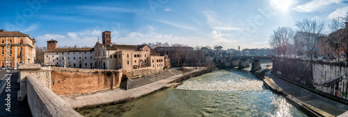 Fototapeta Tiber island in Rome