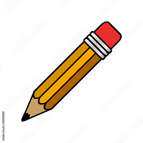 colorful pencil icon stock, vector illustrtion design image