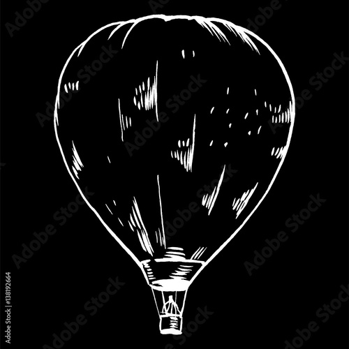 vector illustration of hot air baloon