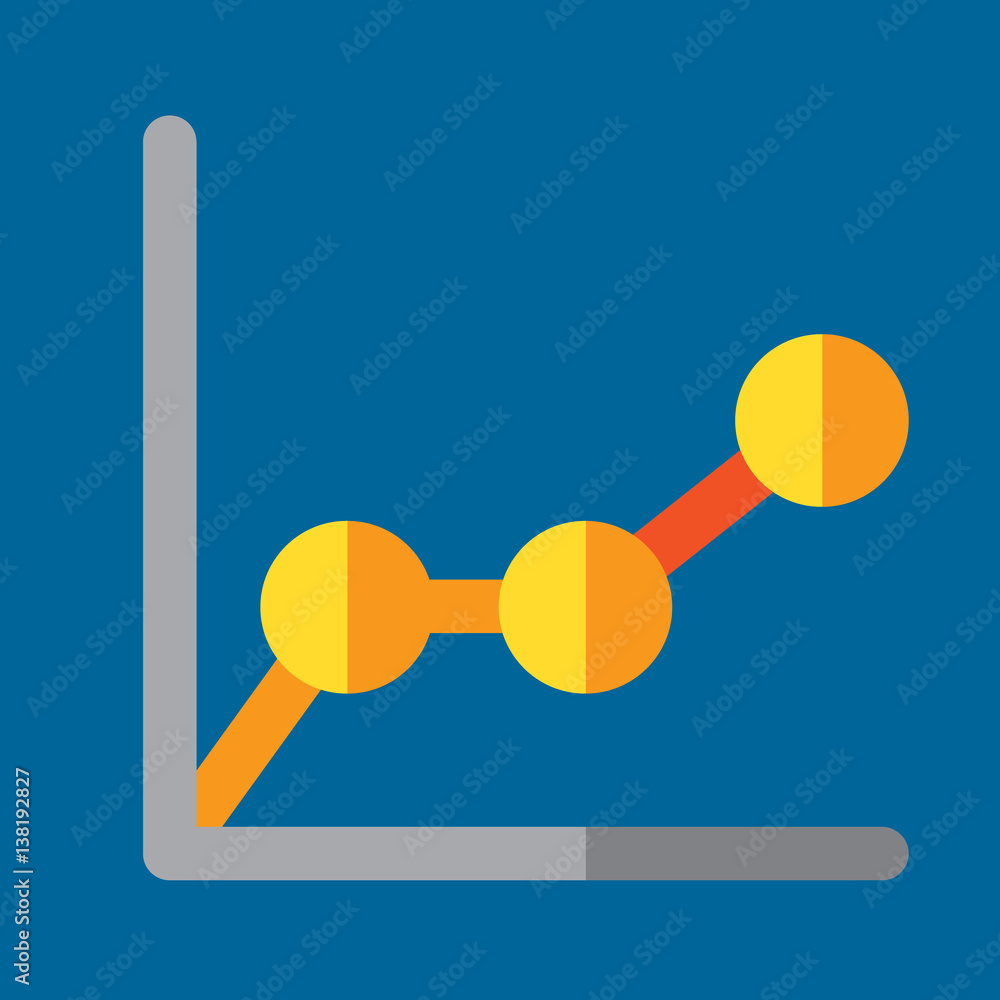 line chart icon flat design line chart icon flat design