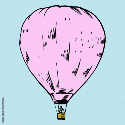 vector illustration of hot air baloon