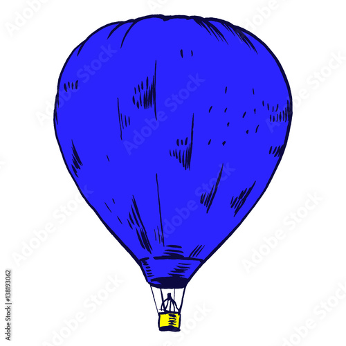 vector illustration of hot air baloon