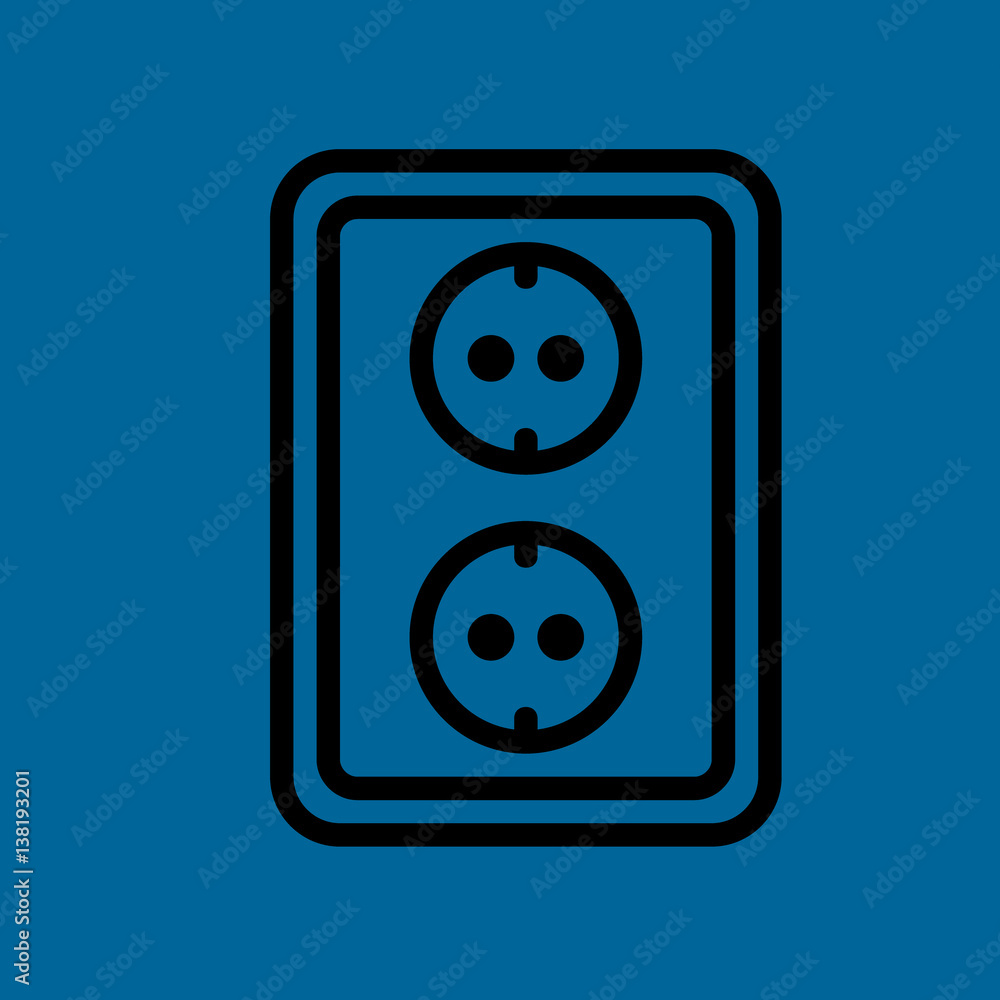 socket icon flat design socket icon flat design