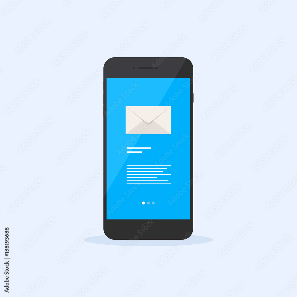 Mail Phone Flat Icon Mail Phone Flat Icon