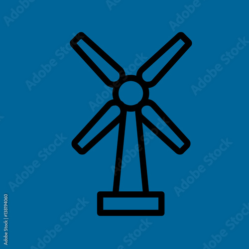 eolic energy icon flat design