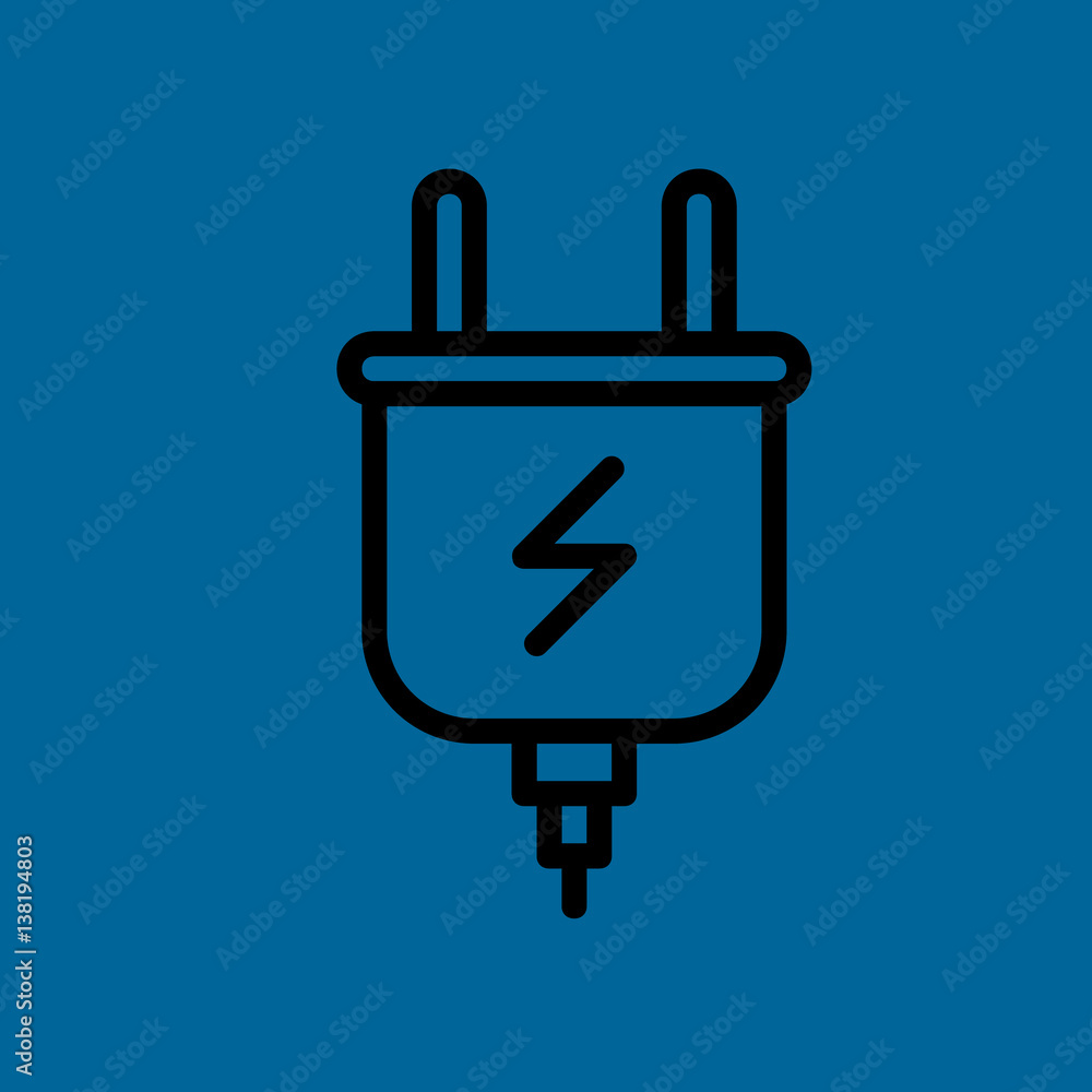 plug icon flat design plug icon flat design