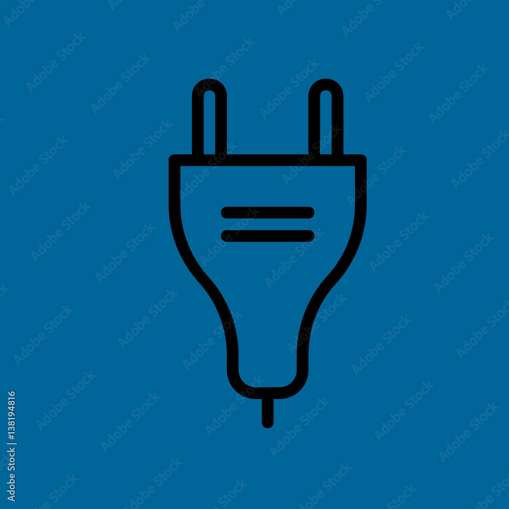 plug icon flat design plug icon flat design