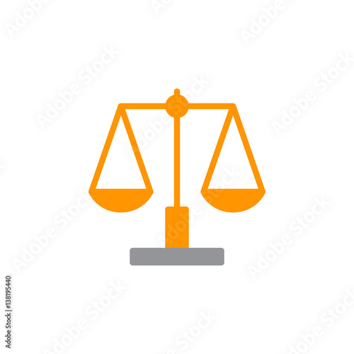 Libra, scale icon vector, filled flat sign, solid colorful pictogram isolated on white. Price comparison symbol, logo illustration