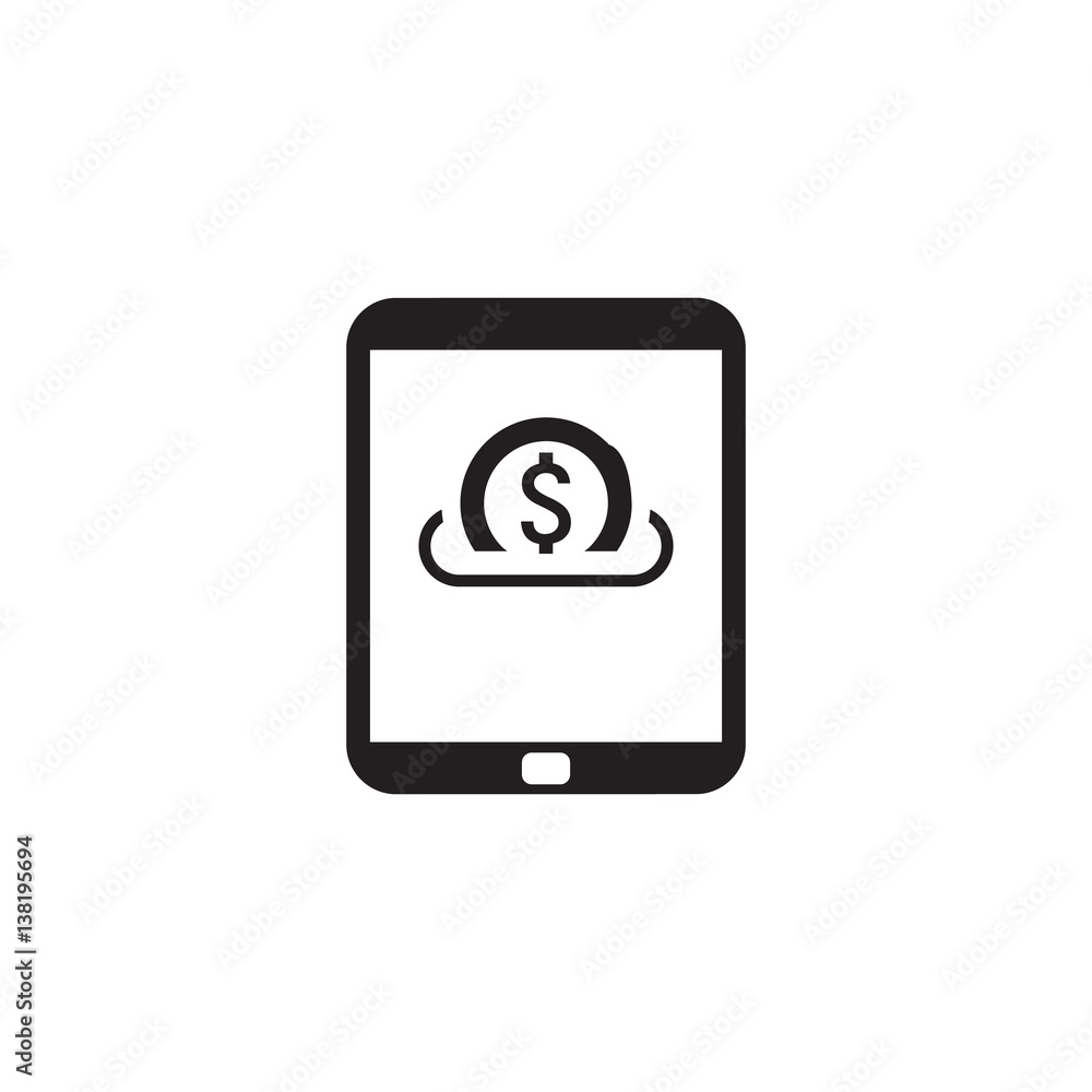 Flat Design Investment Services Icon. Isolated Illustration. Flat Design Investment Services Icon. Isolated Illustration.