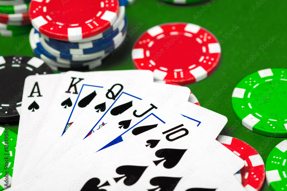 poker chips on the table poker chips on the table