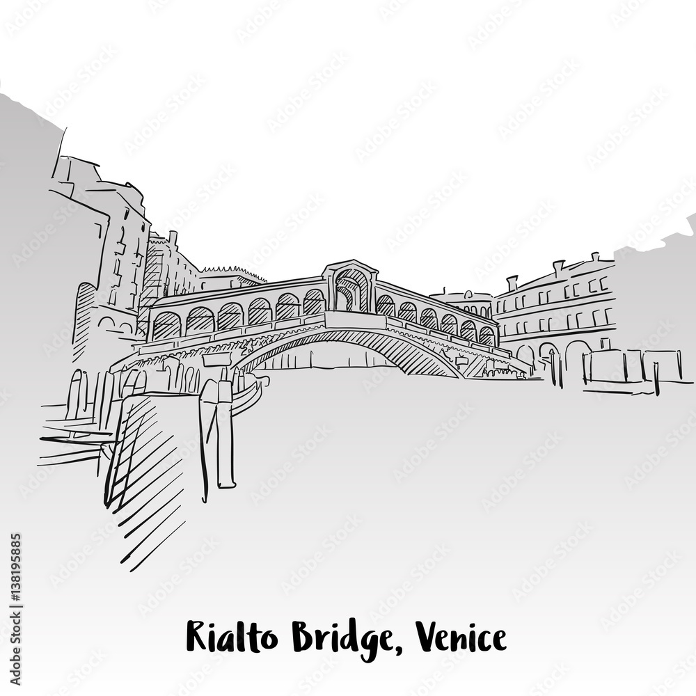 Fototapeta premium Rialto Bridge Greeting Card