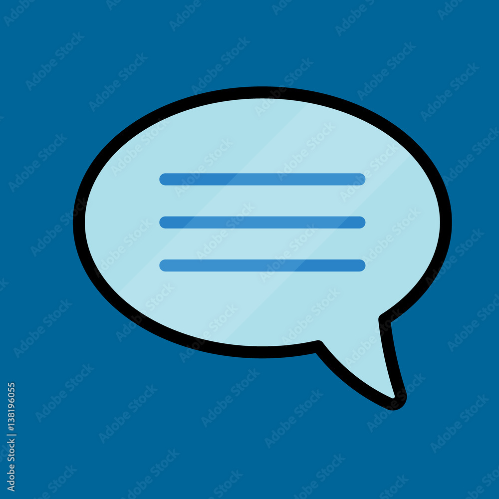 chat icon flat design