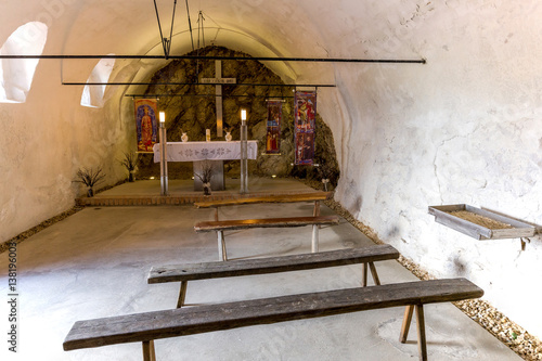 Old chapel from the Szigliget castle in Hungary