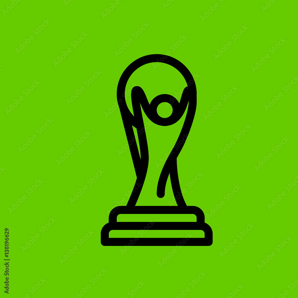 football cup icon flat design football cup icon flat design
