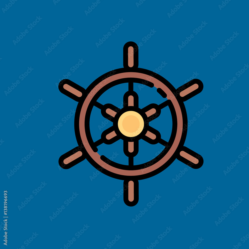 Obraz premium helm icon flat design