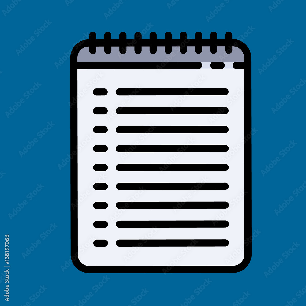notebook icon flat design notebook icon flat design