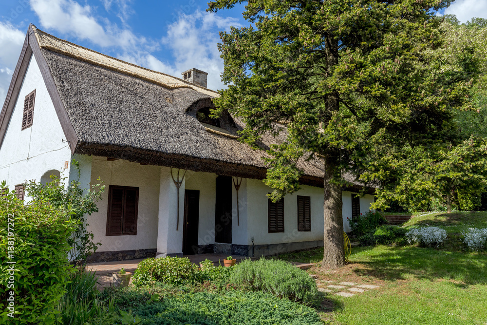 Typical house in the village Szigliget from Hungary