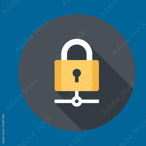 padlock icon flat design