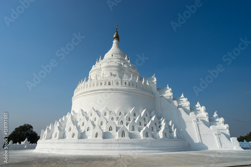 Hsinbyume Paya landmark of Mingun city  Mandalay  Myanmar