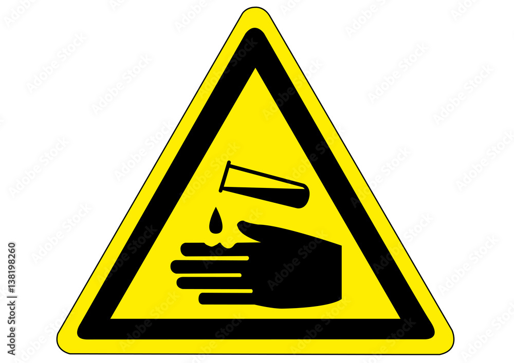 Schild Gefahr durch Säure Schild Gefahr durch Säure