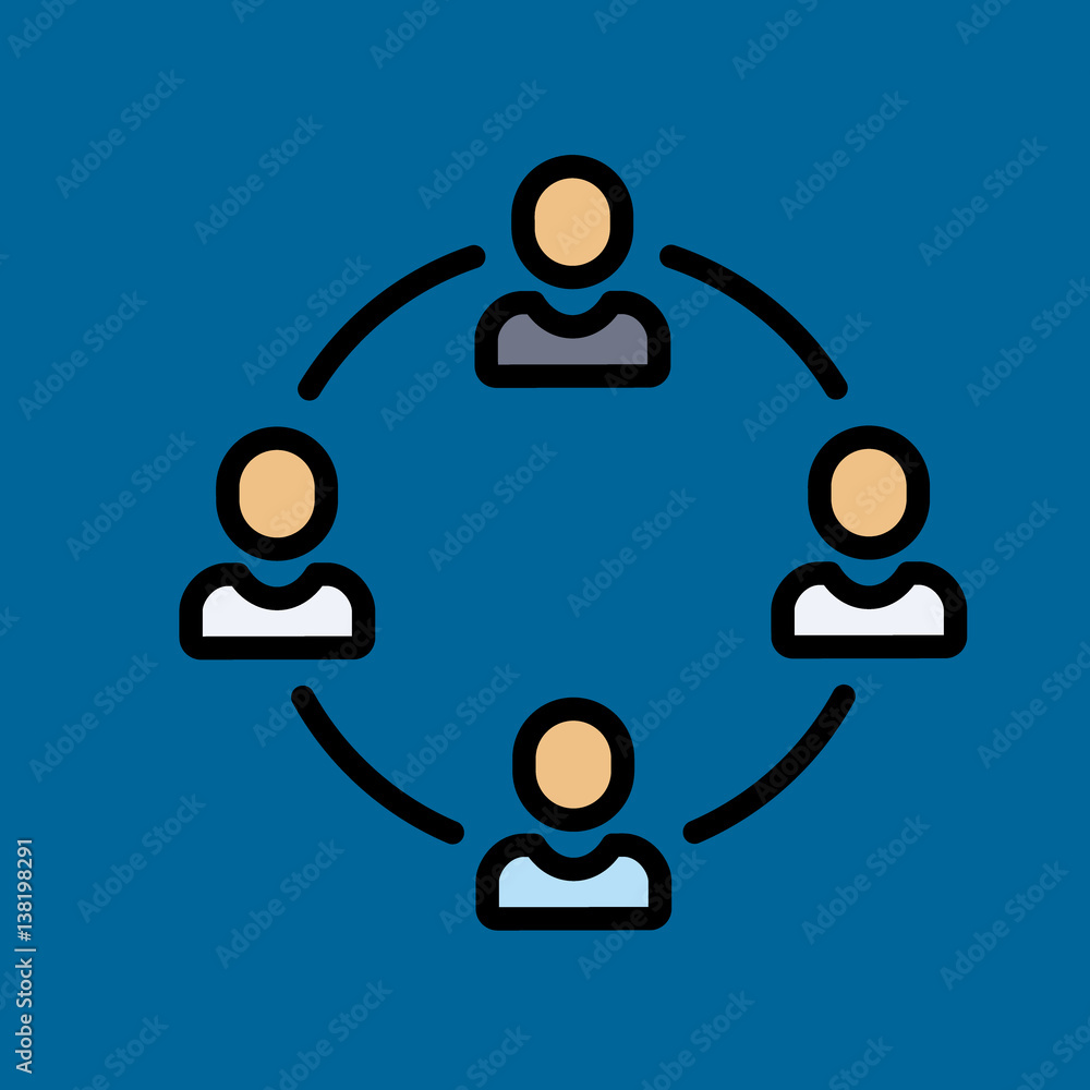 network icon flat design